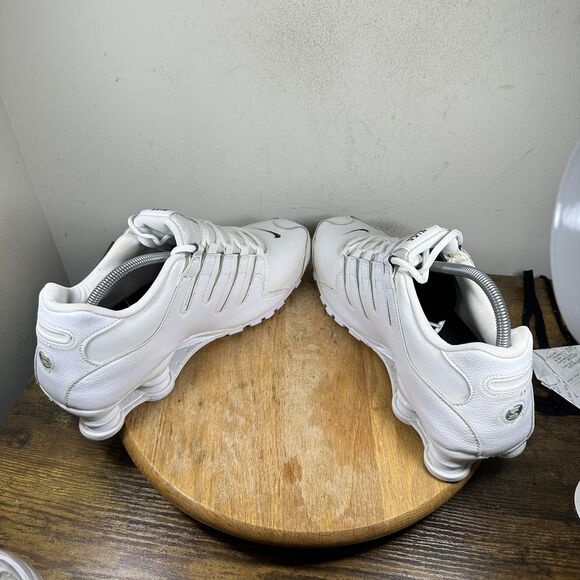 Nike Shox Shoes Mens Size 11.5 White Classic Running 501524-106 Swoosh Sneakers - Picture 5 of 8